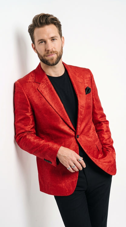 Men’s Red Casino Movie Inspired Blazer, Robert De Niro Style Formal Party Jacket