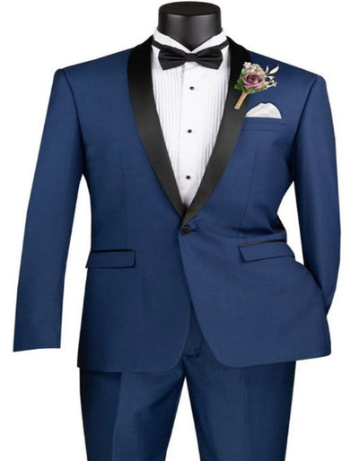 Blue Prom Suit - Blue Homecoming Outfits For Guys Shawl Lapel Blue 1   - from alligatorwarehouse.com