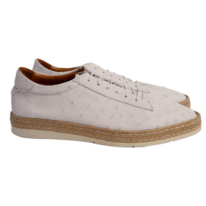P0104 Monaco Genuine Ostrich Sport- White