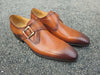 Monk Strap Buckle Leather Shoes 11 KS503-39BLACK75  - from alligatorwarehouse.com