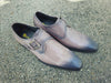 Monk Strap Buckle Leather Shoes 14 KS503-39BLACK75  - from alligatorwarehouse.com