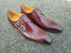 Monk Strap Buckle Leather Shoes 17 KS503-39BLACK75  - from alligatorwarehouse.com