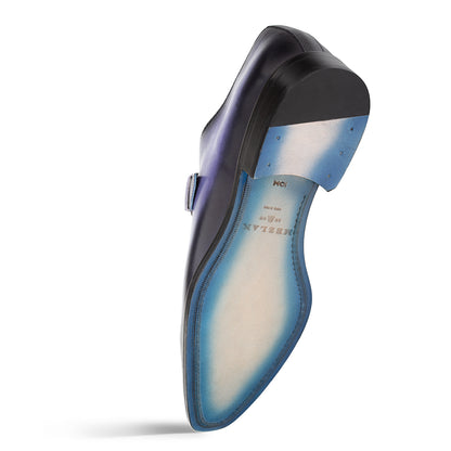 Machado Oxford Monk Strap Purple By Mezlan Made In Spain Brand