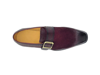 Multi Media Buckle Monkstrap Slip-on 4 KS518-02SCBURGUNDY8  - from alligatorwarehouse.com