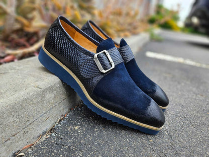 Carrucci Multi Media Buckle Monkstrap Slip-on