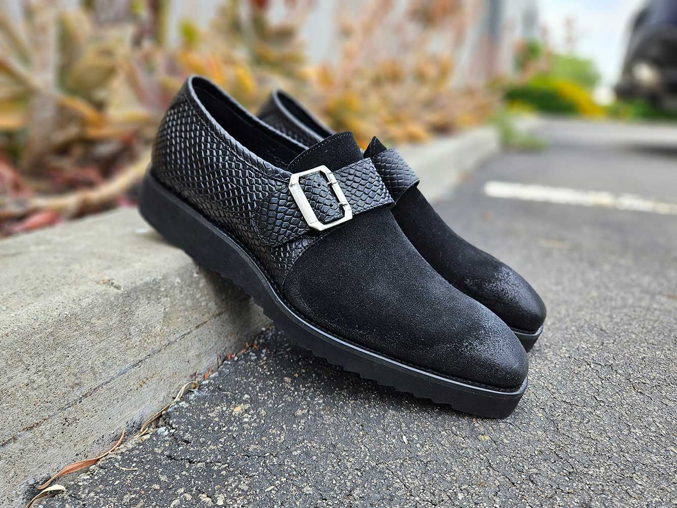 Carrucci Multi Media Buckle Monkstrap Slip-on