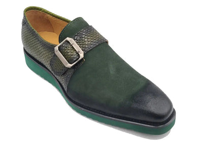 Multi Media Buckle Monkstrap Slip-on 17 KS518-02SCBURGUNDY8  - from alligatorwarehouse.com