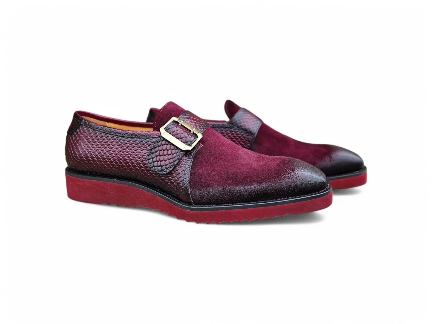 Carrucci Multi Media Buckle Monkstrap Slip-on