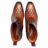 Musico Dark Cognac/Chocolate Calfskin with Contrast-Braided Sole Dress Zip Boots By Mezlan Made In Spain Brand 3   - from alligatorwarehouse.com