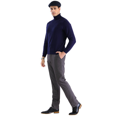 MENS NAVY PULLOVER TURTLENECK SWEATER 2   - from alligatorwarehouse.com