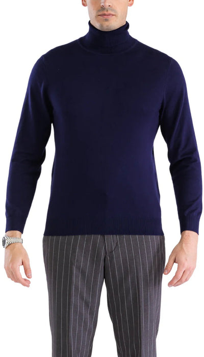 MENS NAVY PULLOVER TURTLENECK SWEATER 5   - from alligatorwarehouse.com