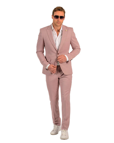 Blush Color Suit For Men - Mauve Suit - Wedding  Slim Fit  Suit 2   - from alligatorwarehouse.com