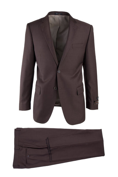 Novello Brown, Modern Fit, Pure Wool Suit by Tiglio Luxe 1 TIG1003  - from alligatorwarehouse.com
