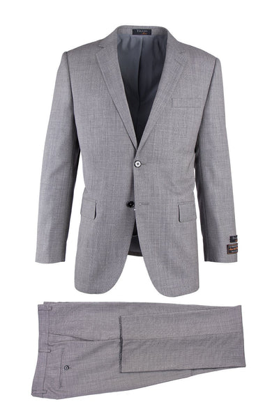 Novello Light Gray Birdseye, Modern Fit, Pure Wool Suit by Tiglio Luxe 1 TIG1018  - from alligatorwarehouse.com