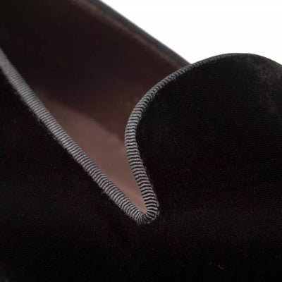 Mezlan Lublin Black Rich Velvet Men’s Formal Slip On 5   - from alligatorwarehouse.com