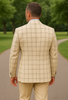 Wool Suit - Italian Made Business Suit by Statement Men's 3 Piece 100% Wool Modern Fit Suit - Accented Scoop Vest 4 ZILO-3_Natural_38R  - from alligatorwarehouse.com