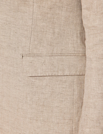Mens Linen Suit For Beach Wedding - Summer  Suit in Natural Herringbone 12 LD-7204  - from alligatorwarehouse.com