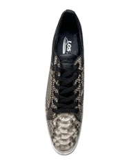 Los Altos Natural Python Low Top Sneakers