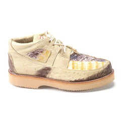 Los Altos Casual Natural Caiman & Ostrich Skin Sneakers