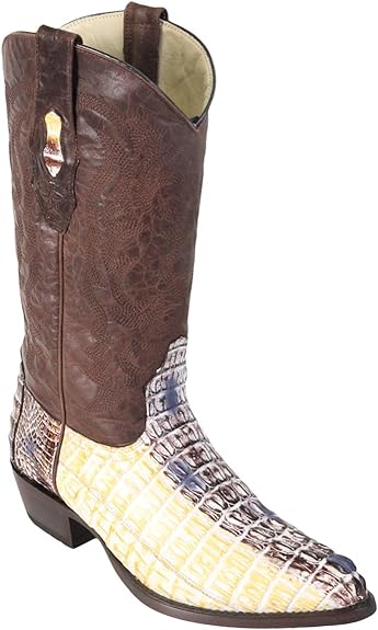J Toe Cowboy Boots - J Toe Western Boots - Original Brown Caiman (Gator) Tail LeatherJ-Toe Boot 4   - from alligatorwarehouse.com
