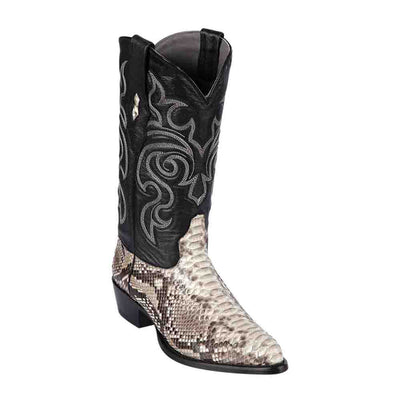 Los Altos Men's Natural Python Snakeskin Boots 1   - from alligatorwarehouse.com
