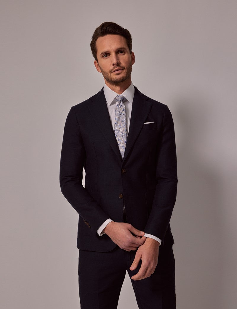 Mens Linen Suit For Beach Wedding - Summer  Slim Suit in Navy 2 33-2235  - from alligatorwarehouse.com