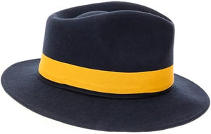 Grayson Fedora Crushable 100% Australian Wool Traveler Two Tone Navy Hat
