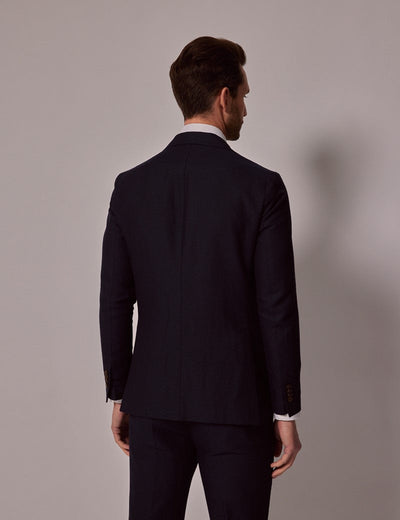 Mens Linen Suit For Beach Wedding - Summer  Slim Suit in Navy 5 33-2235  - from alligatorwarehouse.com