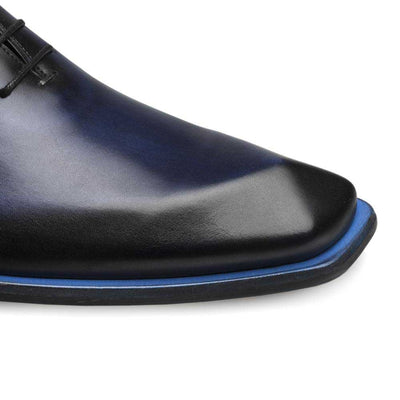 Navy Asymmetric Plain Toe Oxford By Mezlan Made In Spain Brand 4   - from alligatorwarehouse.com