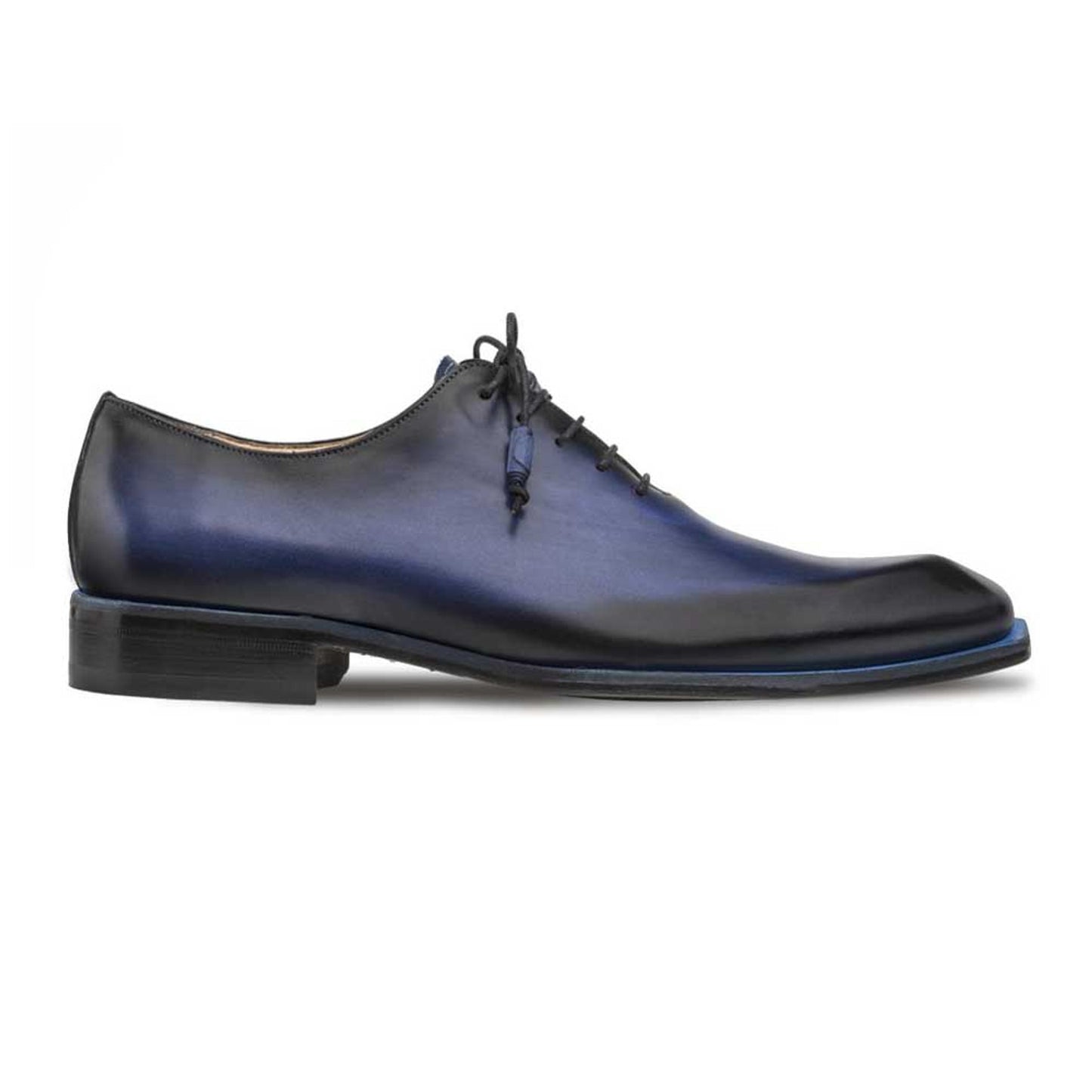 Navy Asymmetric Plain Toe Oxford By Mezlan Made In Spain Brand