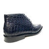 Los Altos Navy All over Crocodile Lace-Up Dress Ankle Boots 3   - from alligatorwarehouse.com