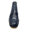 Los Altos Navy All over Crocodile Lace-Up Dress Ankle Boots 6   - from alligatorwarehouse.com