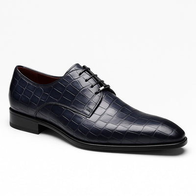 Marco Di Milano Bono Navy Alligator Wholecut Oxfords