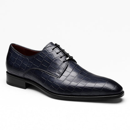 Marco Di Milano Bono Navy Alligator Wholecut Oxfords