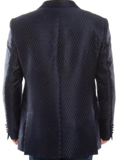 Navy Blue And Gold Trim Tuxedo Dinner Jacket - Navy Blue Blazer 2   - from alligatorwarehouse.com