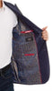 Navy Blue And Gold Trim Tuxedo Dinner Jacket - Navy Blue Blazer 3   - from alligatorwarehouse.com