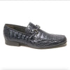 Los Altos All-Over Navy Blue Crocodile Belly Loafers 4   - from alligatorwarehouse.com