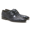 Los Altos Men's Navy Blue Genuine Caiman Crocodile Belly Oxford Shoes 4   - from alligatorwarehouse.com