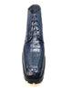Los Altos Navy Blue All-Over Crocodile Lace Up Ankle Boots 5   - from alligatorwarehouse.com