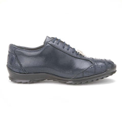 Los Altos Navy Blue Ostrich Patch Work Men's Casual Sneaker