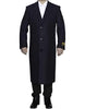 Navy Blue 3 Button Full Length Ankle length Wool Dress Top Coat/Overcoat 3   - from alligatorwarehouse.com