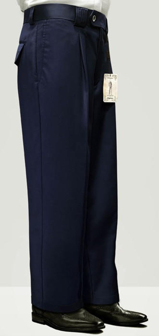 Statement Mens Wool Navy Wide Leg Pants