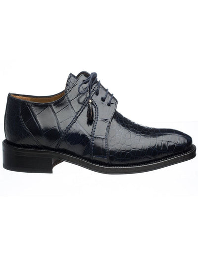 Ferrini Shoes - Mens Alligator Dress Shoe - Ferrini 205 Belly Alligator Plain Toe Shoes Navy 1 F205-NB-095  - from alligatorwarehouse.com
