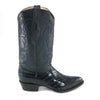 Los Altos Men's Navy Blue Eel Skin J Toe Boots 3   - from alligatorwarehouse.com