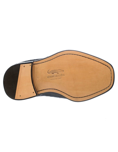 Ferrini Shoes - Mens Alligator Dress Shoe - Ferrini 3520 Belly Alligator Split Toe Shoes Navy 2 F3520-NB-100  - from alligatorwarehouse.com