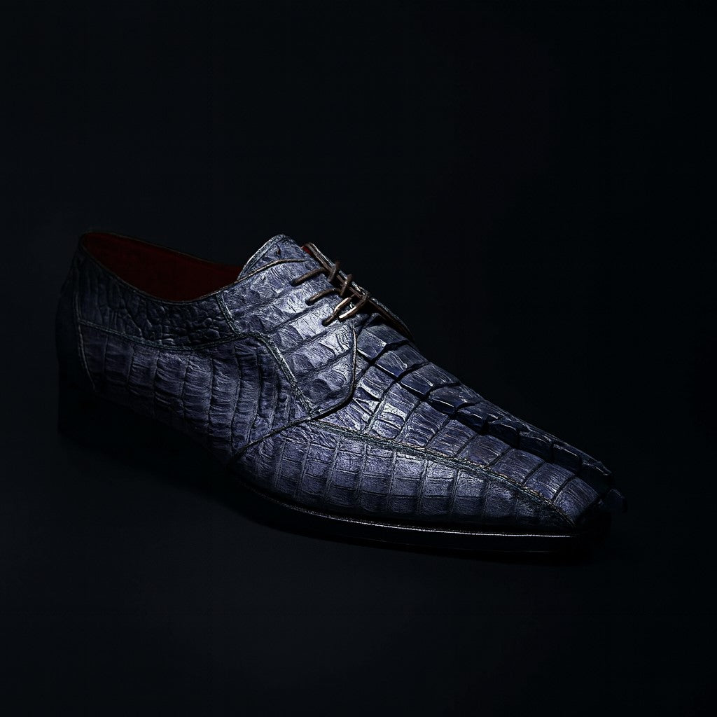 Marco Di Milano Cancun New Gray Caiman Crocodile Derby