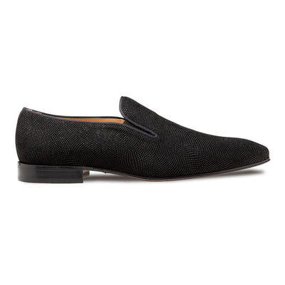 Notte Black Glass Suede Slip On Shoes By Mezlan Made In Spain Brand 2   - from alligatorwarehouse.com
