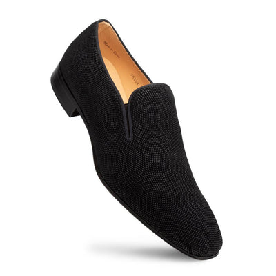 Notte Black Glass Suede Slip On Shoes By Mezlan Made In Spain Brand 1   - from alligatorwarehouse.com