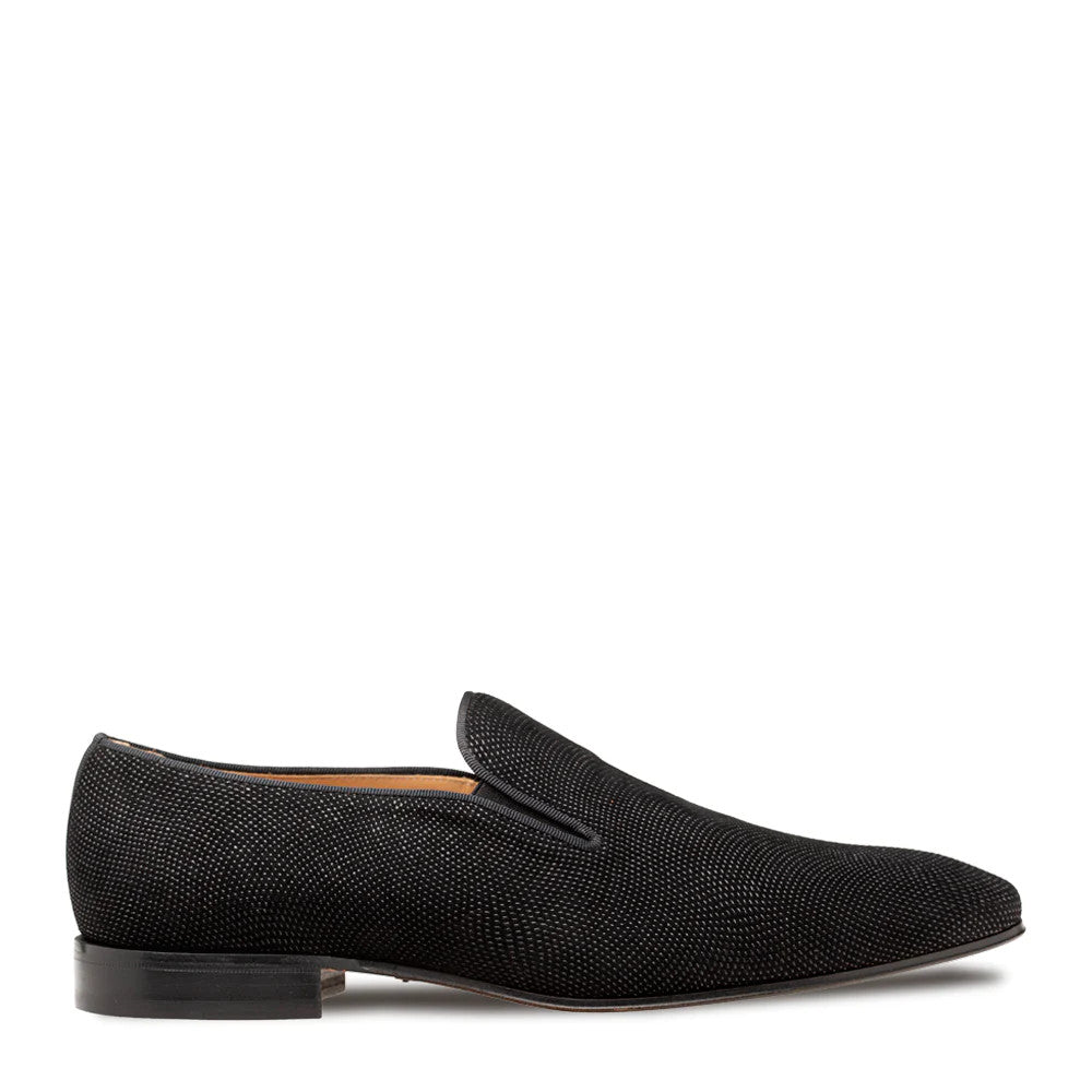 Notte Glass Suede Slip On Black By Mezlan Made In Spain Brand