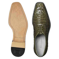 Belvedere Chapo  Men's Designer Shoes Exotic Crocodile Hornback Oxfords